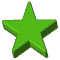 estrela 3D verde